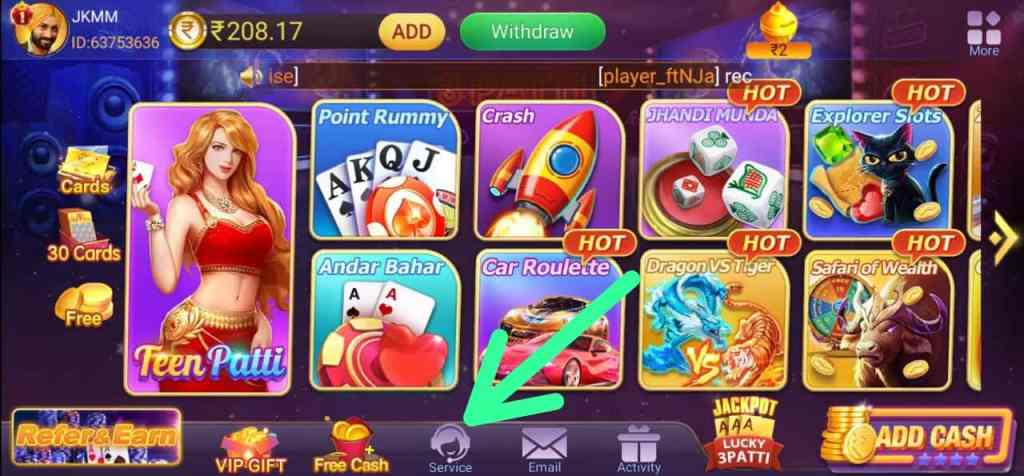 Teen Patti Master keep in touch Service